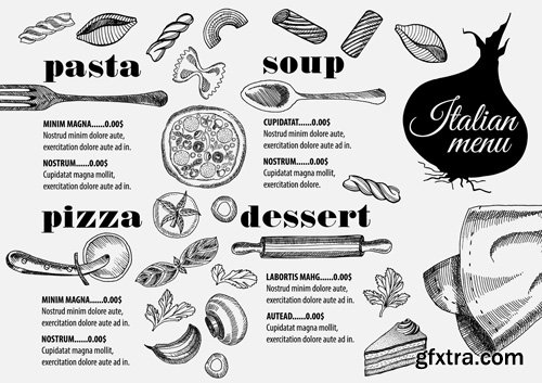 Menu restaurant, food template