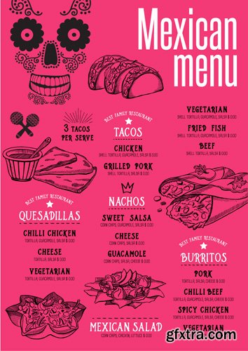 Menu restaurant, food template