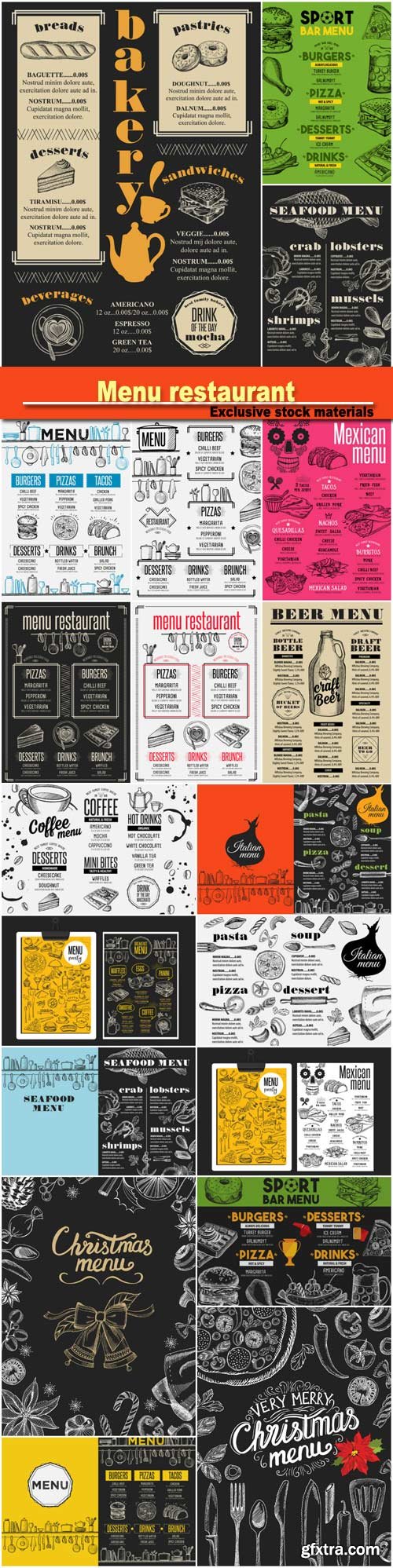 Menu restaurant, food template