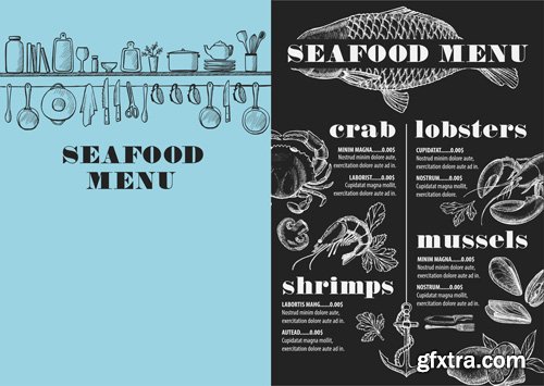 Menu restaurant, food template