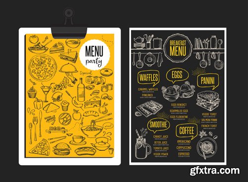 Menu restaurant, food template