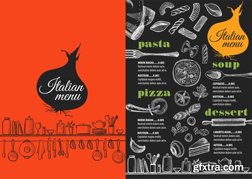 Menu restaurant, food template