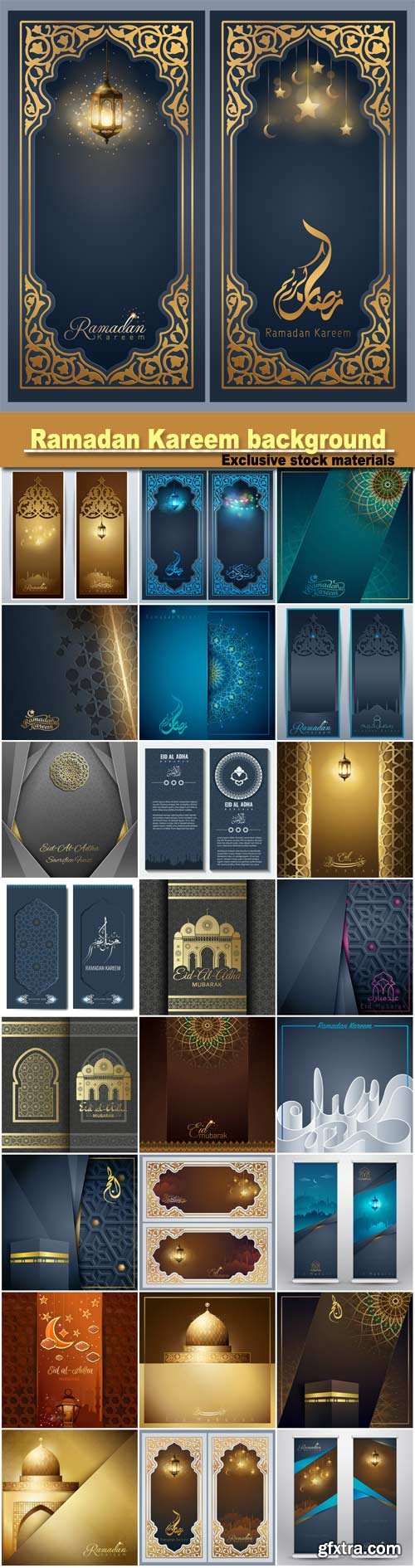 Ramadan Kareem greeting banner background template for islamic festival design