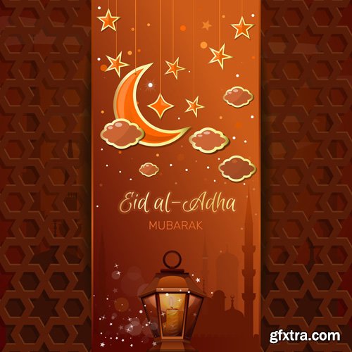 Ramadan Kareem greeting banner background template for islamic festival design