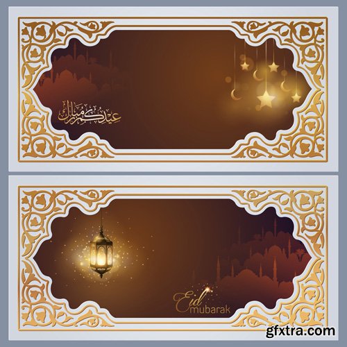 Ramadan Kareem greeting banner background template for islamic festival design