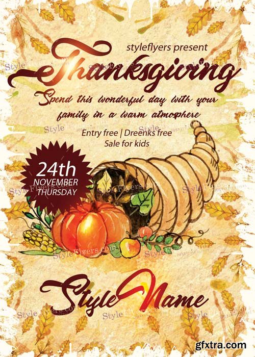 Thanksgiving V11 PSD Flyer Template