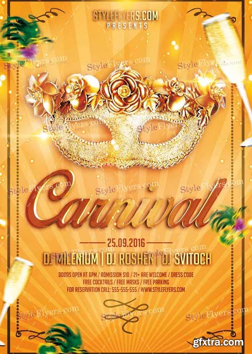 Carnival V8 PSD Flyer Template