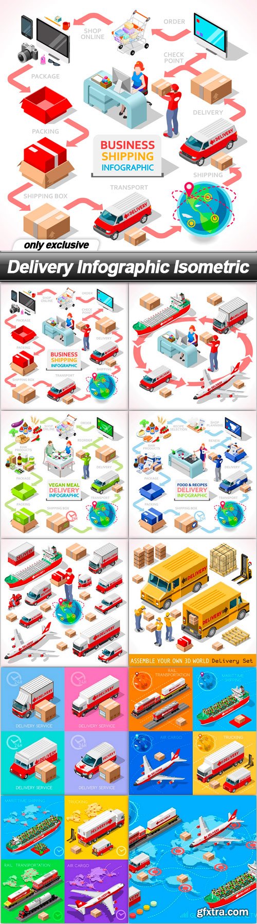 Delivery Infographic Isometric - 10 EPS