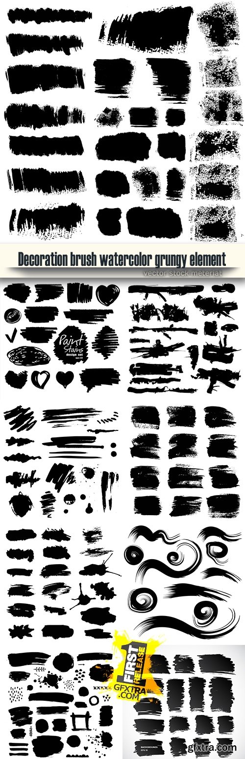 Decoration brush watercolor grungy element