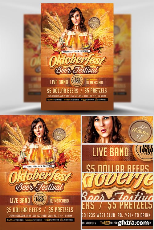 Oktoberfest Beer Flyer Template