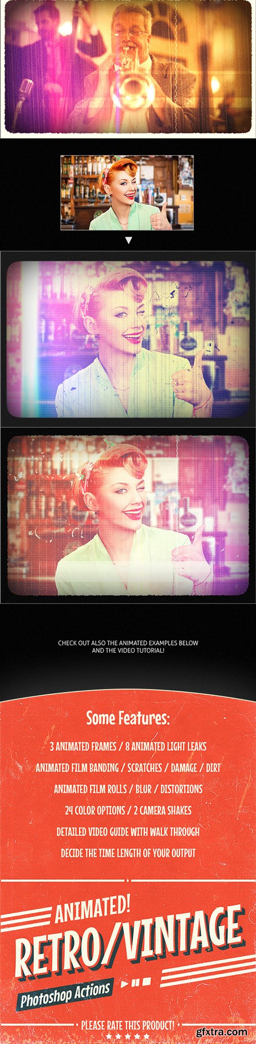 GraphicRiver - Animated Retro Vintage Film - Photoshop Actions - 17701681