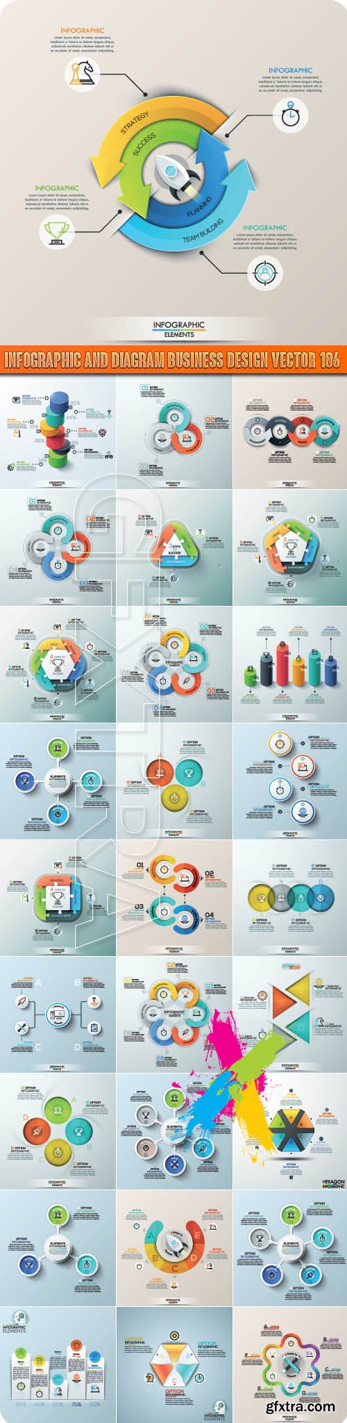 Infographic and diagram business design vector 106