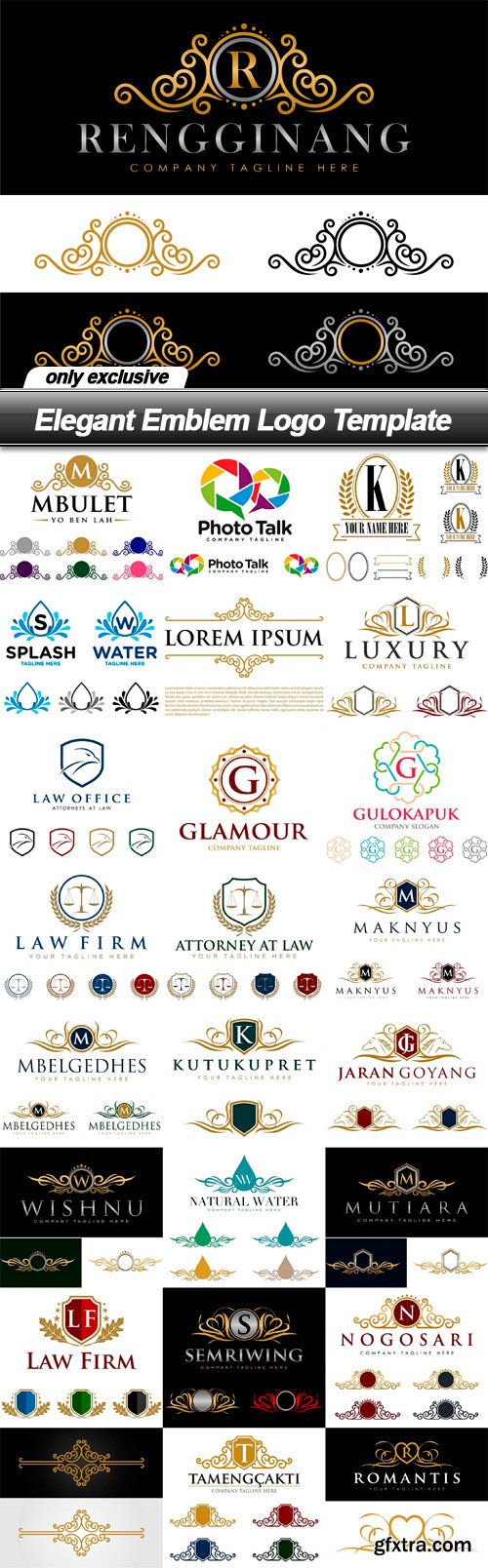 Elegant Emblem Logo Template - 25 EPS