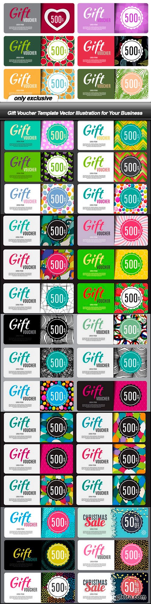 Gift Voucher Template Vector Illustration for Your Business - 6 EPS