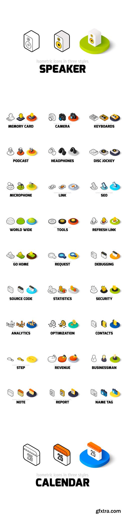 Vector Set - 3D Icons in Different Style 2