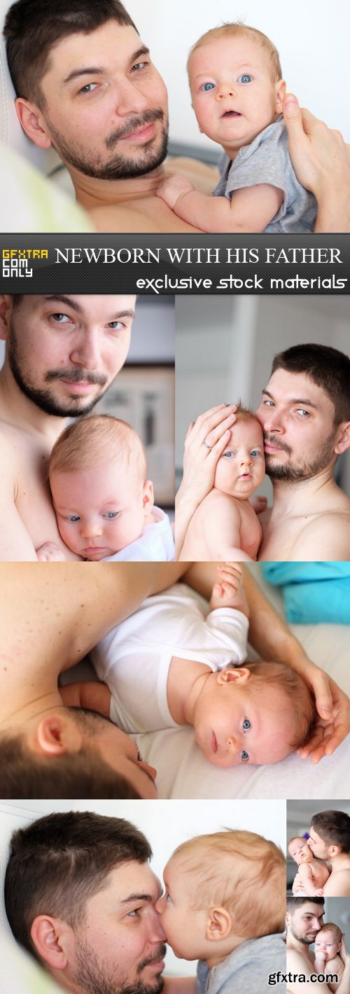 Newborn with His Father - 7 UHQ JPEG