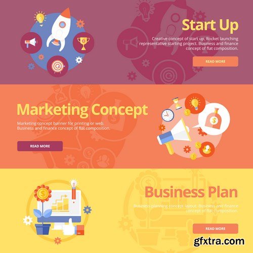 Flat Business Concept 11 - 39xEPS