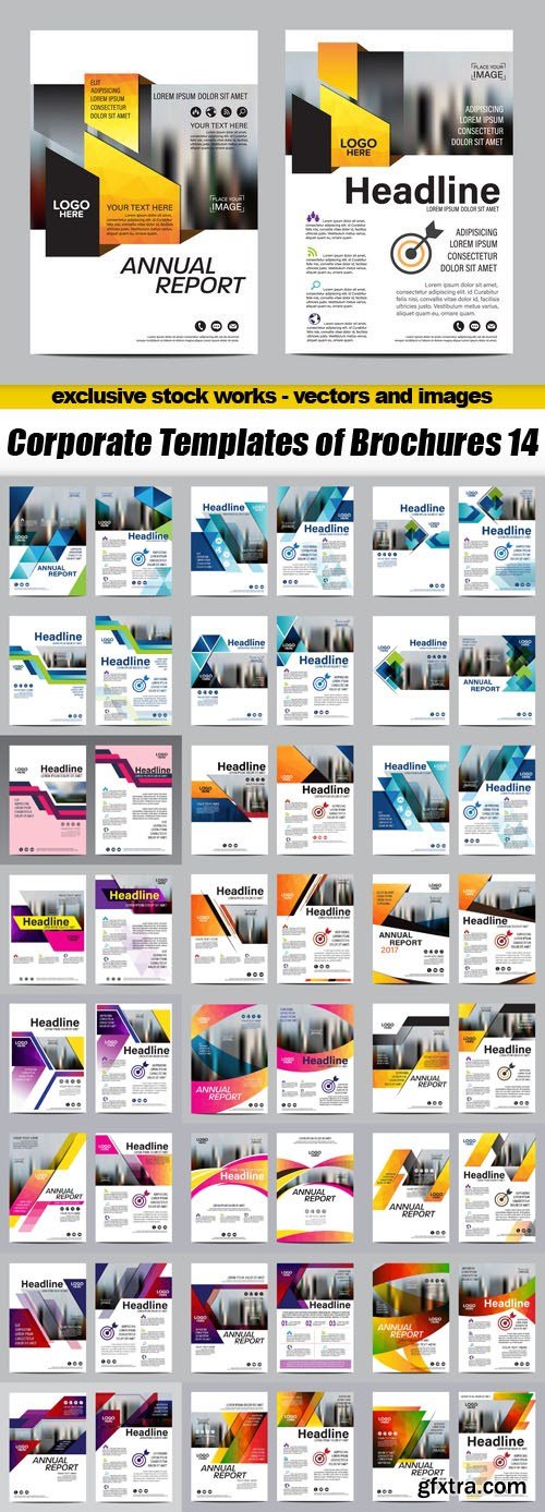 Corporate Templates of Brochures 14 - 25xEPS