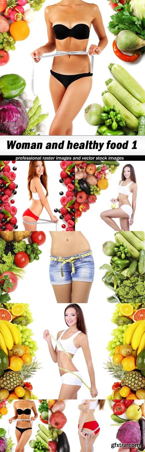 Woman and healthy food 1 - 6 UHQ JPEG