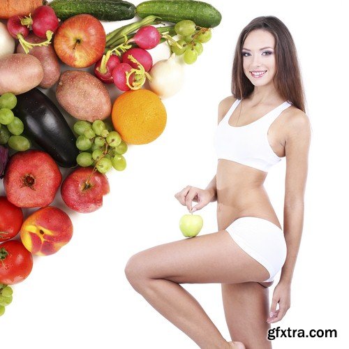 Woman and healthy food 1 - 6 UHQ JPEG