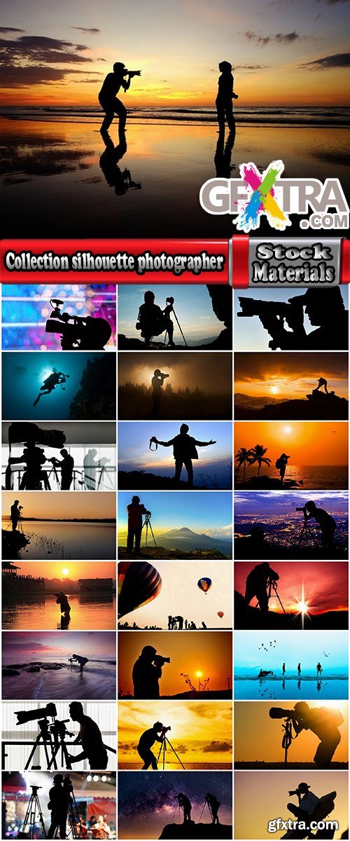 Collection silhouette photographer videographer nature photojournalist camera 25 HQ Jpeg