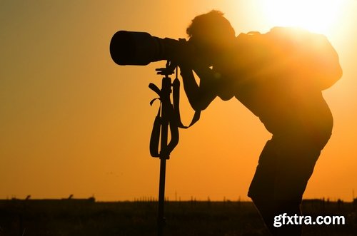 Collection silhouette photographer videographer nature photojournalist camera 25 HQ Jpeg