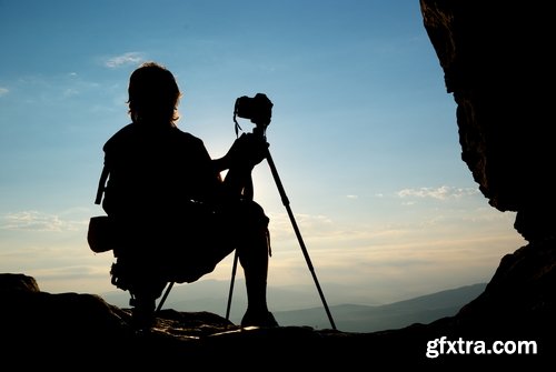 Collection silhouette photographer videographer nature photojournalist camera 25 HQ Jpeg