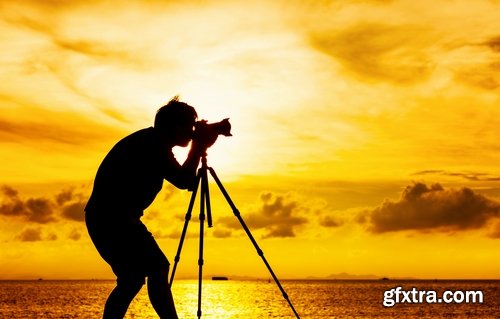 Collection silhouette photographer videographer nature photojournalist camera 25 HQ Jpeg