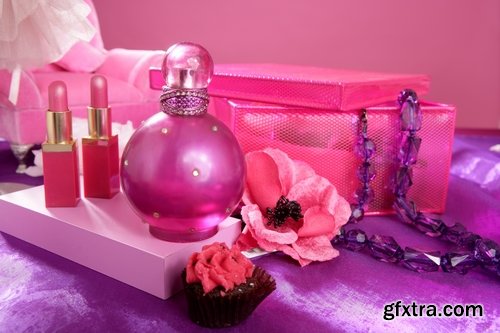 Makeup Collection of dressing table Beauty model woman perfumes 25 HQ Jpeg