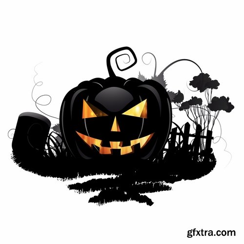 Collection of icon halloween witch pumpkin Thanksgiving 25 EPS