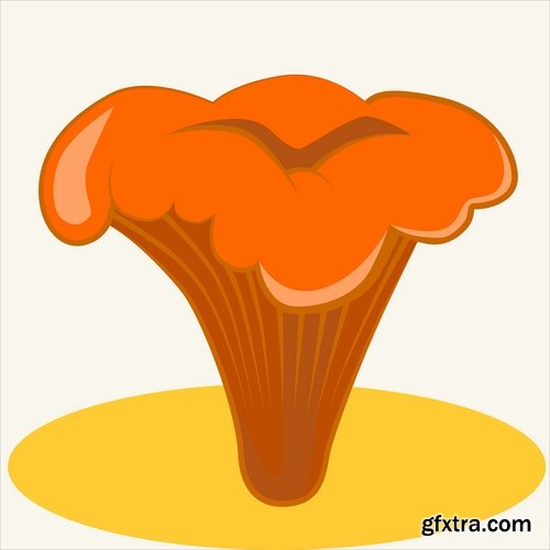 Collection of Mushrooms icon vector image 25 EPS