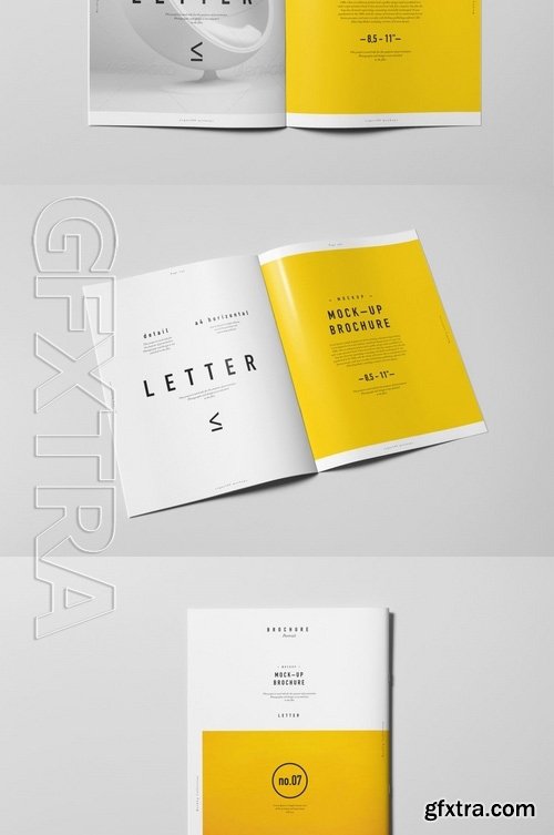 US Letter Horizontal Brochure Mock-up 2