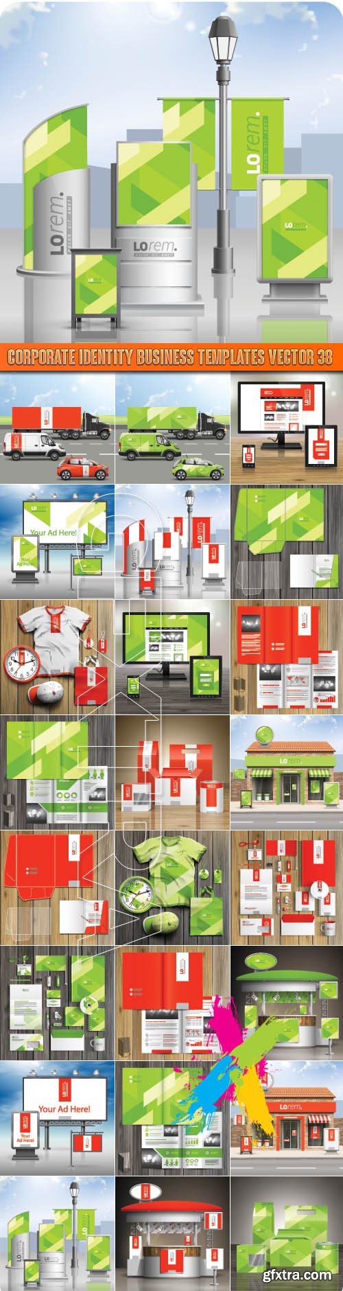 Corporate identity business templates vector 38
