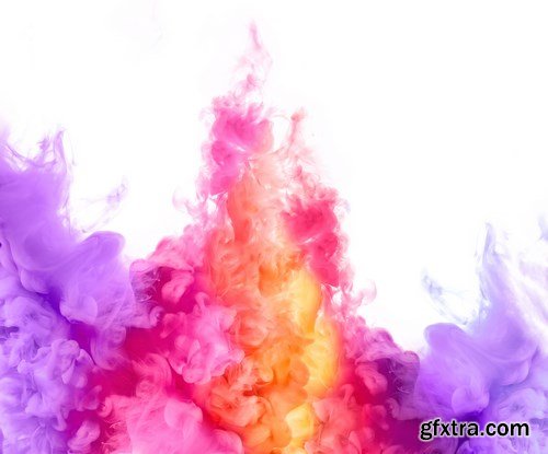 Color Acrylic Explosion in Water - 12xUHQ JPEG