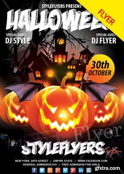 Halloween PSD V14 Flyer Template