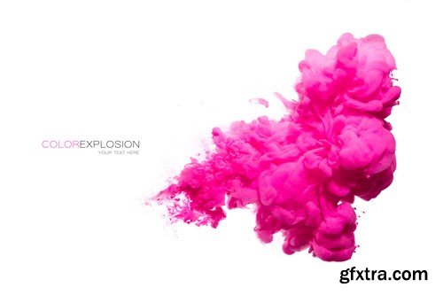 Color Acrylic Explosion in Water - 12xUHQ JPEG