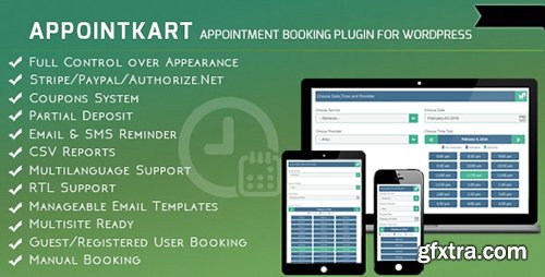 CodeCanyon - Appointment Booking and Scheduling for Wordpress - Appointkart v4.3 - 11262035