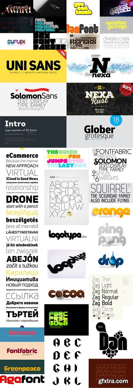 80 Fonts Collection (Free & Premium)