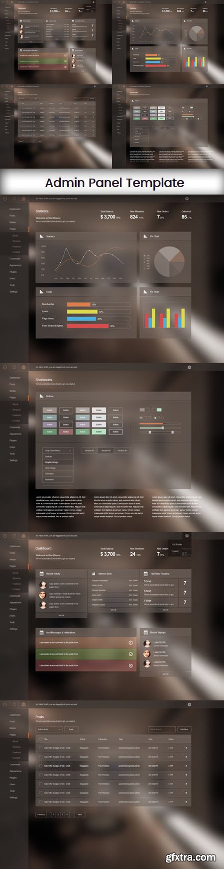 Admin Panel PSD Templates