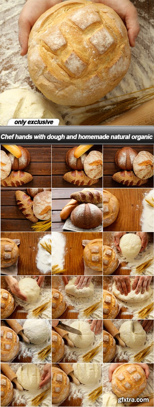 Chef hands with dough and homemade natural organic - 18 UHQ JPEG