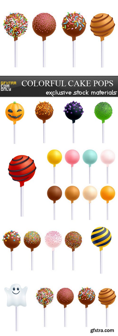 Colorful Cake Pops - 10 EPS