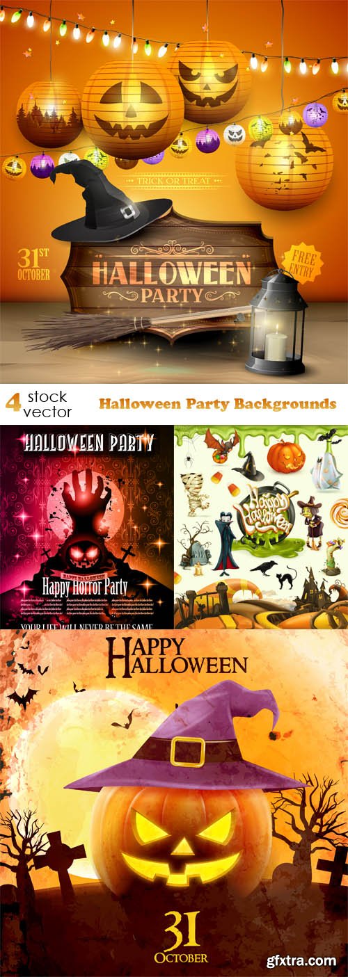 Vectors - Halloween Party Backgrounds