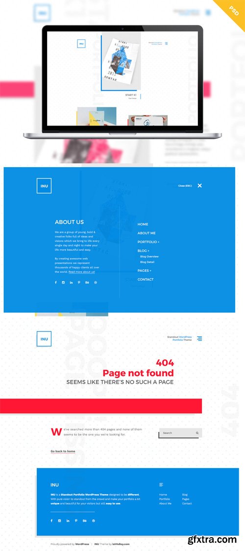 Inu PSD - Standout Portfolio Template