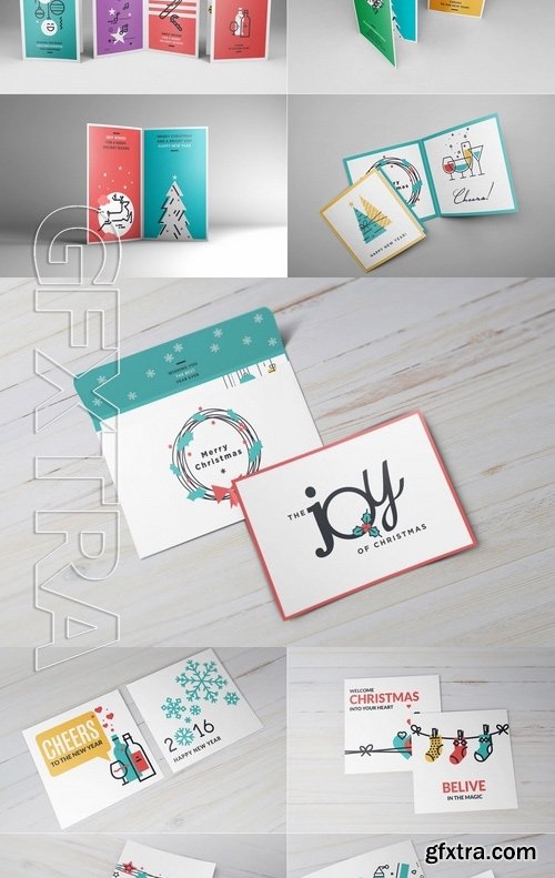 10 Types Of Invitation Greeting Card Mock-up