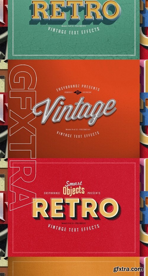 12 Retro Photoshop Text Effects