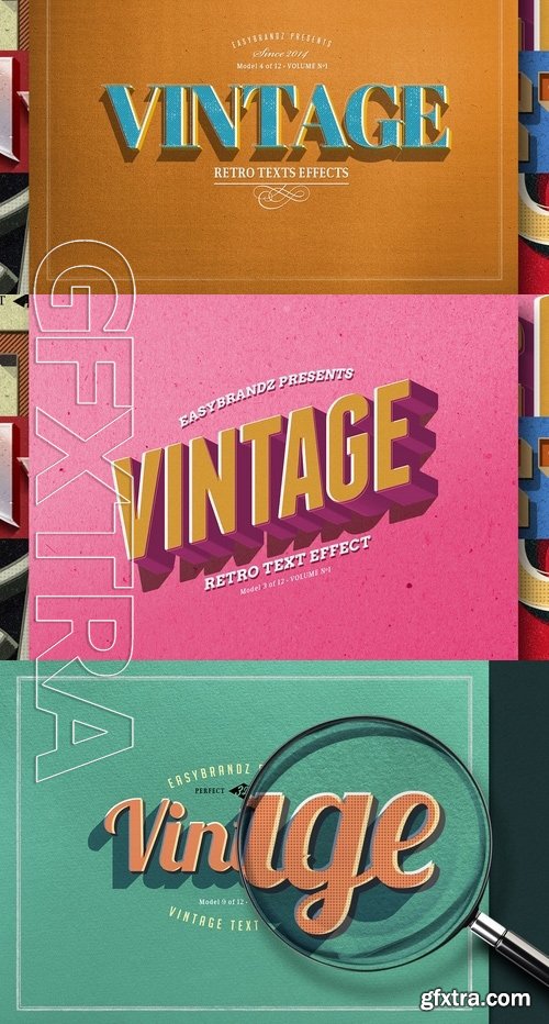 12 Retro Photoshop Text Effects