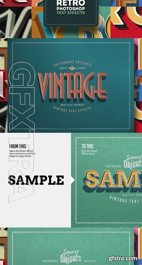 12 Retro Photoshop Text Effects