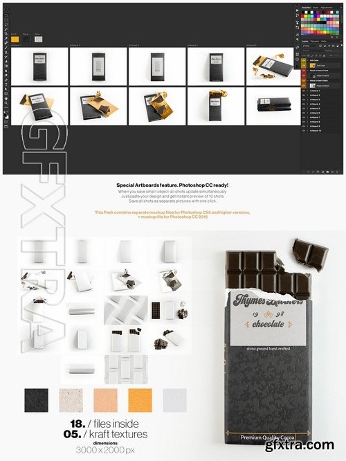 Chocolate Bar Packaging Mockup