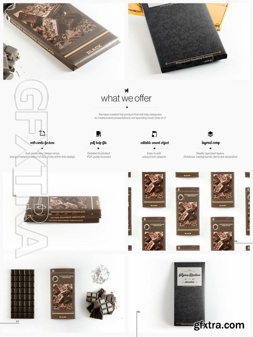 Chocolate Bar Packaging Mockup