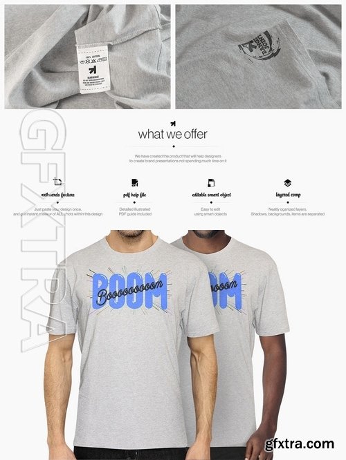 Heather T-Shirt Presentation Mockup